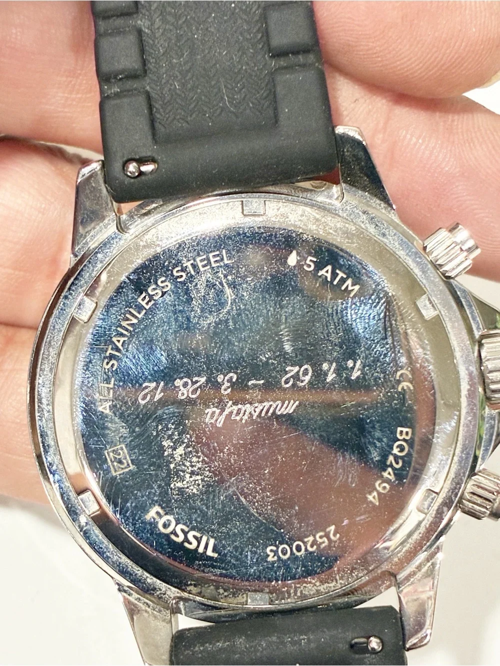 Fossil Bannon Multifunction Black Silicone Watch Mens Watch